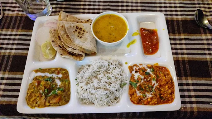 Gujarati thali served